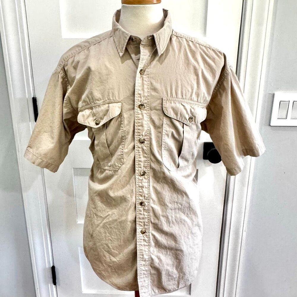 Filson Short Sleeve Twill Shirt. Size XL. Khaki.